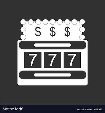 White icon on black background jackpot machine vector image