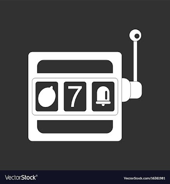 White icon on black background jackpot machine vector image