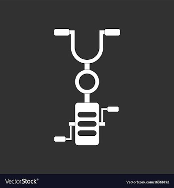 White icon on black background kids bicycle vector image