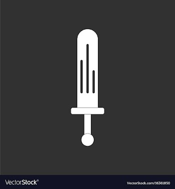 White icon on black background kids sword vector image