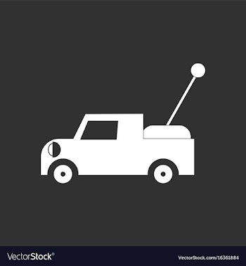 White icon on black background kids truck vector image