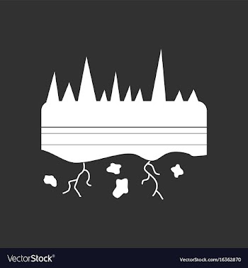 White icon on black background land roots vector image