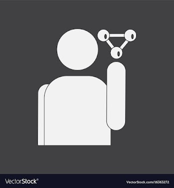 White icon on black background man silhouette and vector image