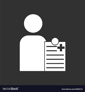White icon on black background man with medical vector image