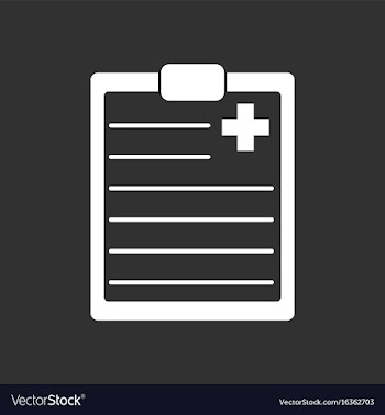 White icon on black background medical board vector image