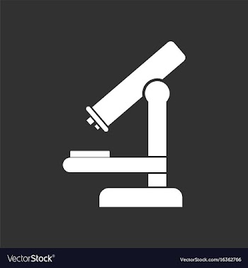 White icon on black background medical microscope vector image