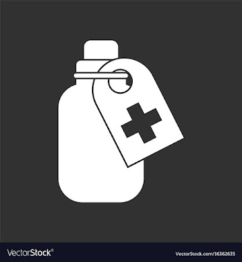 White icon on black background medicines bank vector image
