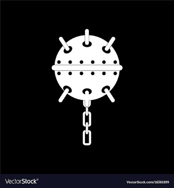 White icon on black background military naval mine vector image