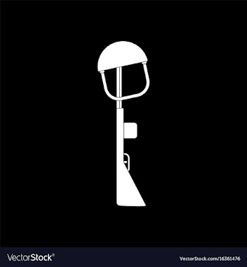 White icon on black background military rifle and vector image