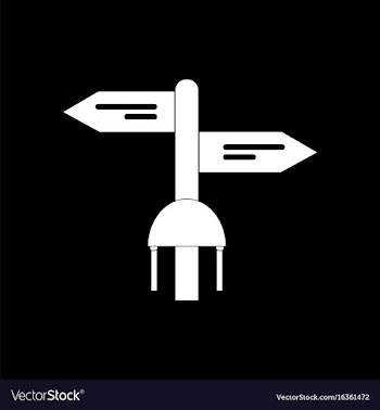 White icon on black background military signpost vector image