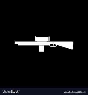 White icon on black background military sniper vector image