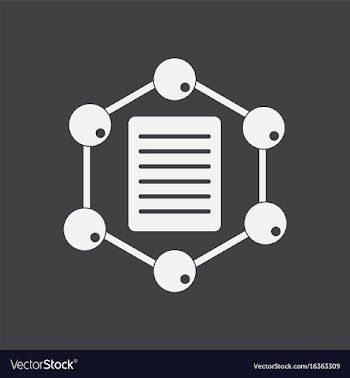White icon on black background molecule and vector image