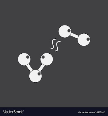 White icon on black background molecules and vector image