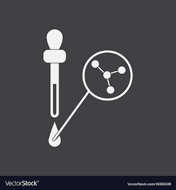 White icon on black background molecules and vector image