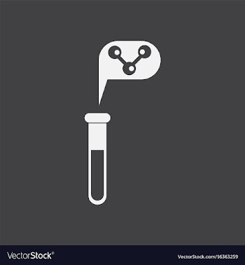 White icon on black background molecules and vector image