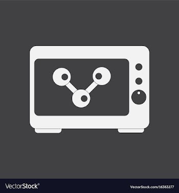 White icon on black background molecules in the vector image