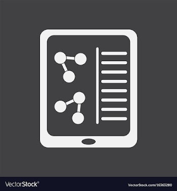 White icon on black background molecules on form vector image