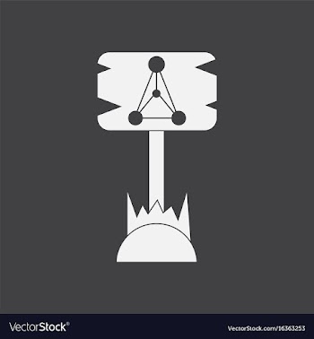 White icon on black background molecules on vector image