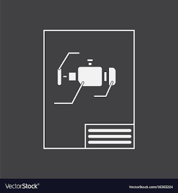 White icon on black background motor circuit vector image