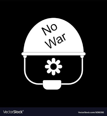 White icon on black background no war military vector image