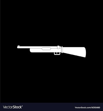 White icon on black background old military gun vector image