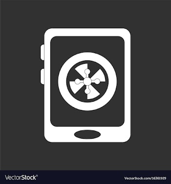 White icon on black background online casino vector image