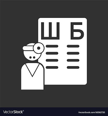 White icon on black background ophthalmologist vector image