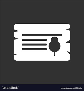 White icon on black background paper from tree vector image
