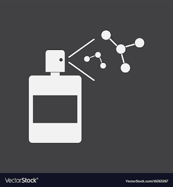 White icon on black background perfume and vector image