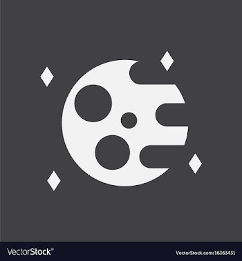 White icon on black background planet and elements vector image