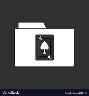 White icon on black background playing card on vector image