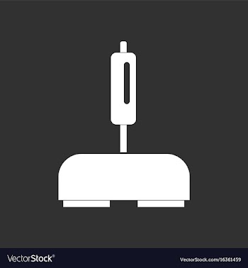 White icon on black background playing joystick vector image