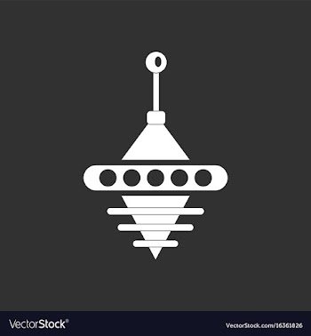 White icon on black background rotating whirligig vector image