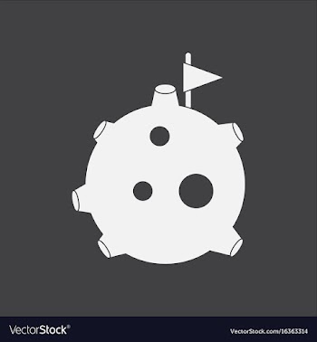 White icon on black background satellite and flag vector image