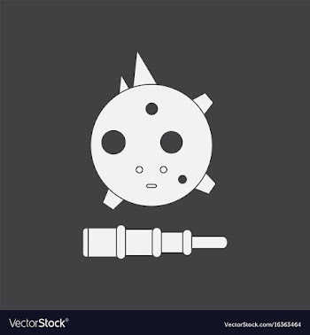 White icon on black background satellite and vector image