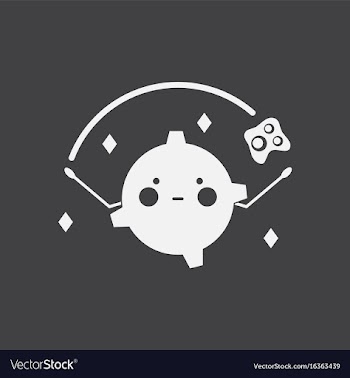White icon on black background satellite in space vector image