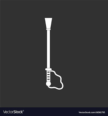 White icon on black background sex toy stick vector image