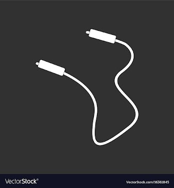 White icon on black background skipping rope vector image