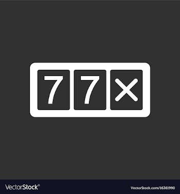 White icon on black background slot machine two vector image