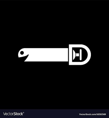 White icon on black background smiling torpedo vector image