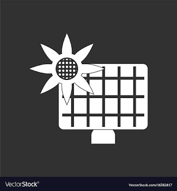 White icon on black background solar battery vector image