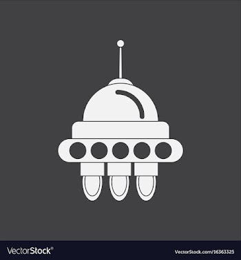White icon on black background space capsule vector image