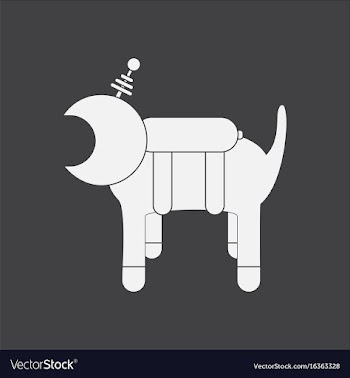White icon on black background space dog vector image