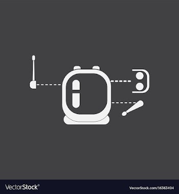 White icon on black background space equipment vector image