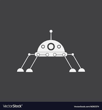 White icon on black background spaceship icon vector image