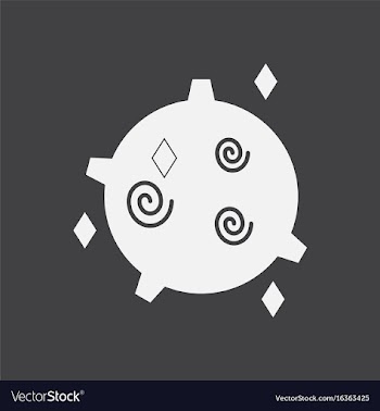 White icon on black background spinning satellite vector image