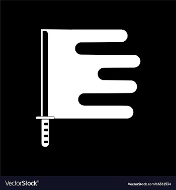 White icon on black background sword and blood vector image