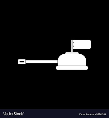 White icon on black background tank main gun vector image
