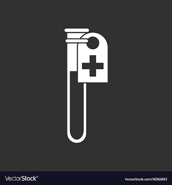White icon on black background test tube vector image