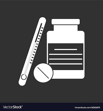 White icon on black background thermometer with vector image